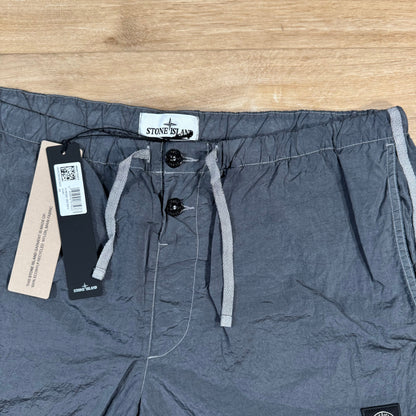 Stone Island Nylon Metal Button Swim Shorts in Avio Blue