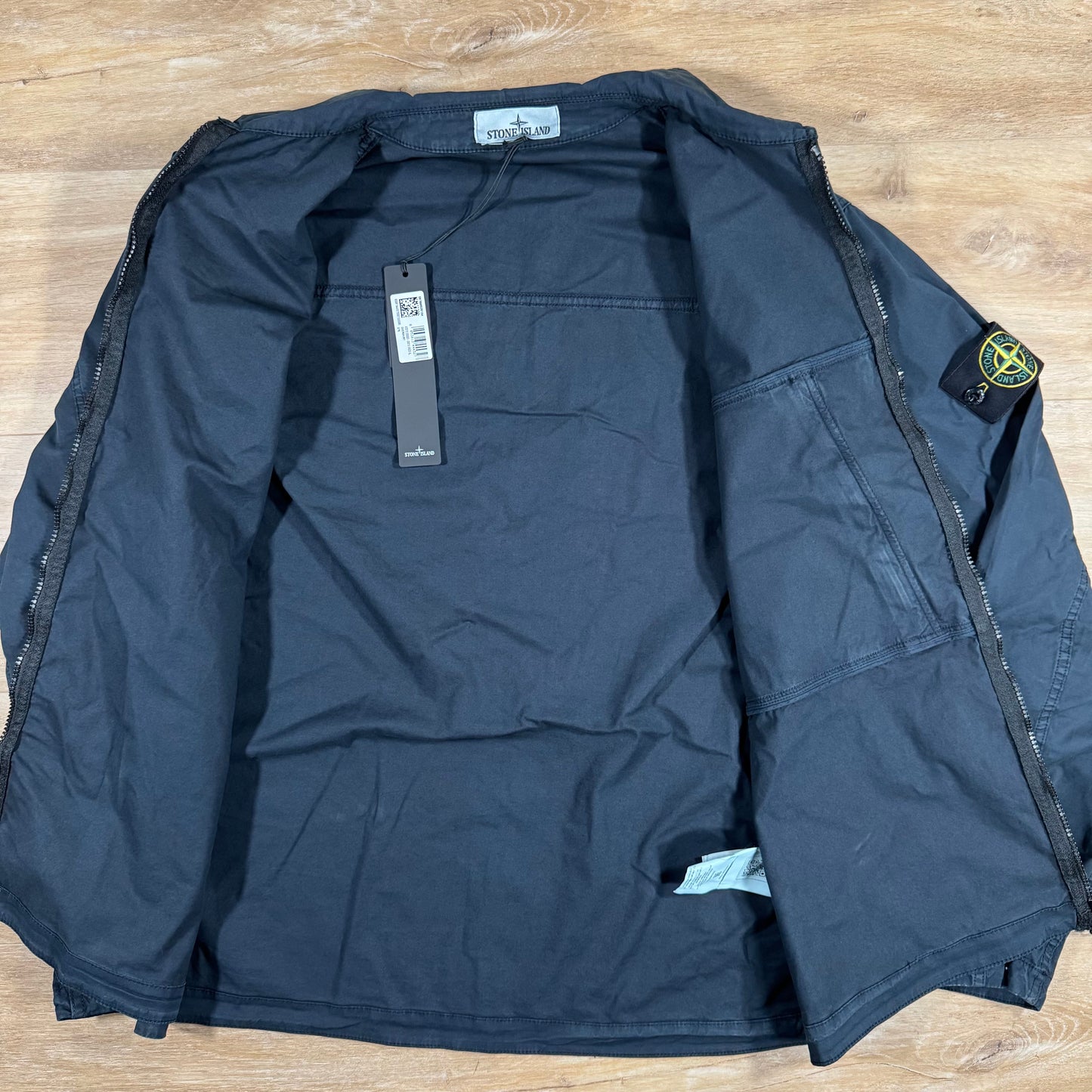 Stone Island Supima Cotton Twill Overshirt in Navy
