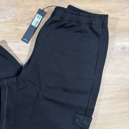 Stone Island Ghost Cotton Wool Fleece Sweatpants in Black