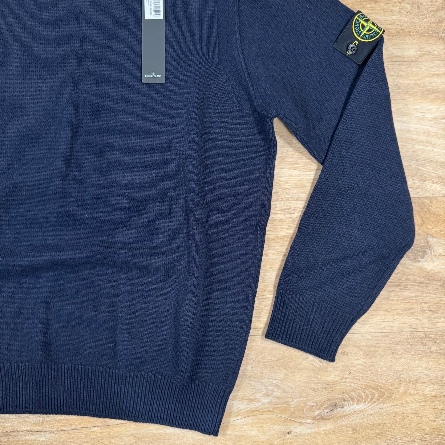 Stone Island Lambswool Crewneck Jumper in Navy