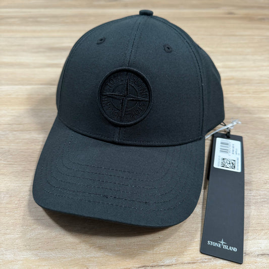 Stone Island Cotton Reps Baseball Cap in Black