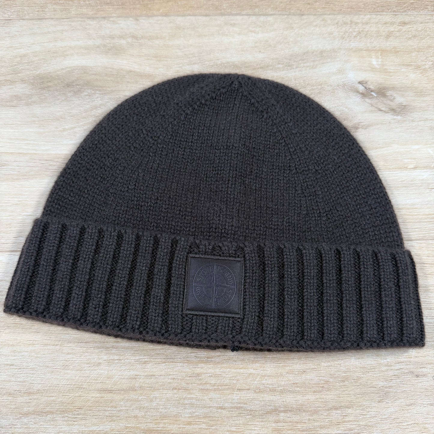 Stone Island Ghost Cashmere Beanie in Dark Brown