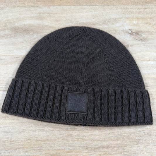 Stone Island Ghost Cashmere Beanie in Dark Brown