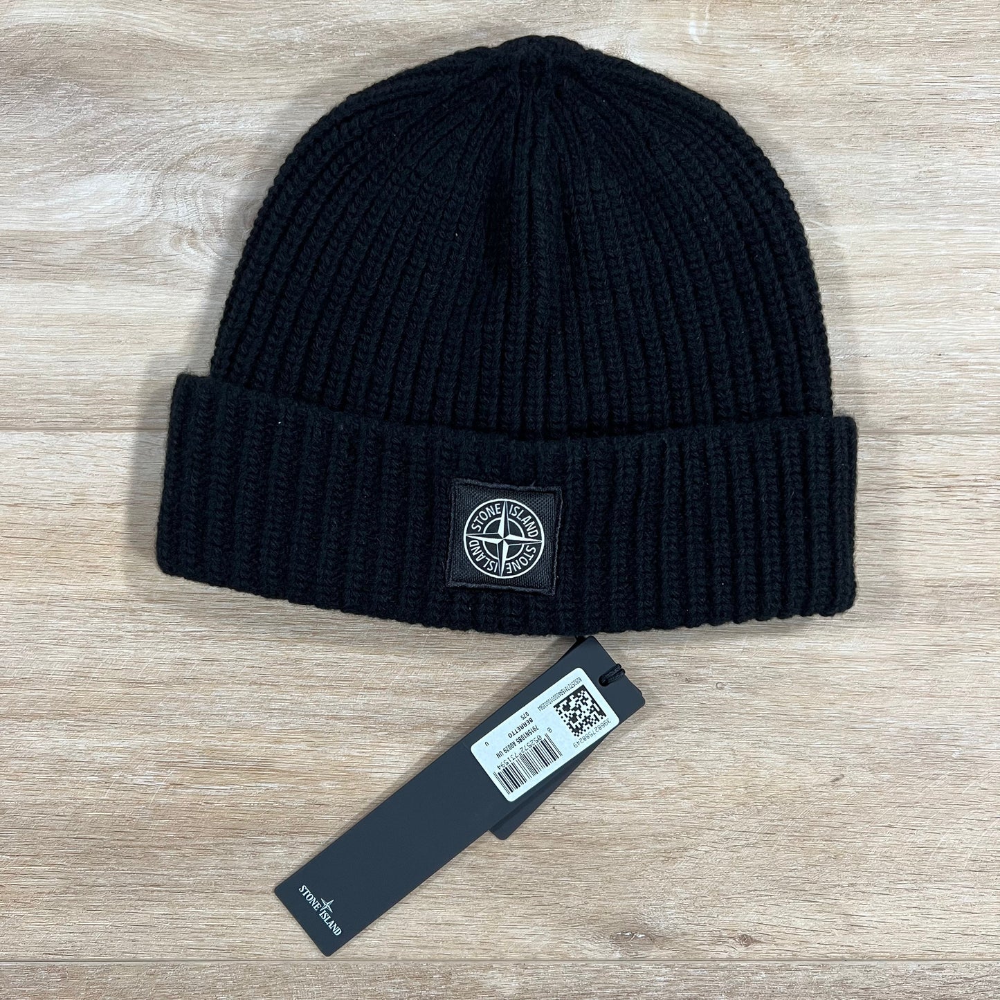 Stone Island RWS Geelong Wool Beanie in Black