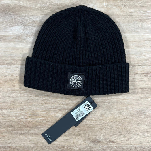 Stone Island RWS Geelong Wool Beanie in Black