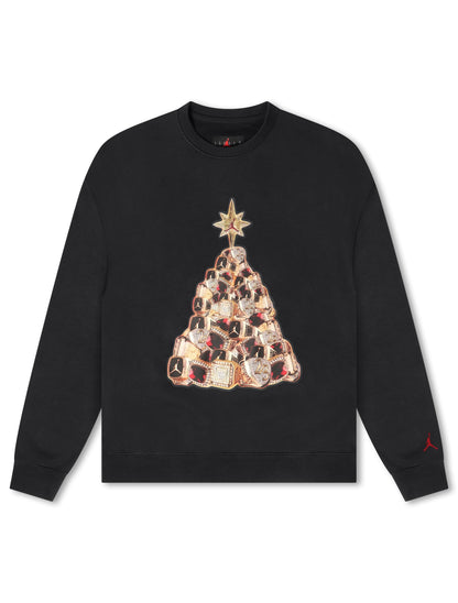 Air Jordan Mens Holiday Fleece Crewneck - Black