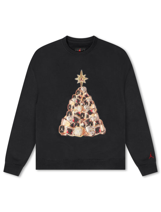 Air Jordan Mens Holiday Fleece Crewneck - Black