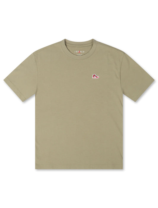 Air Jordan Mens Sneaker Patch Tee - Medium Khaki