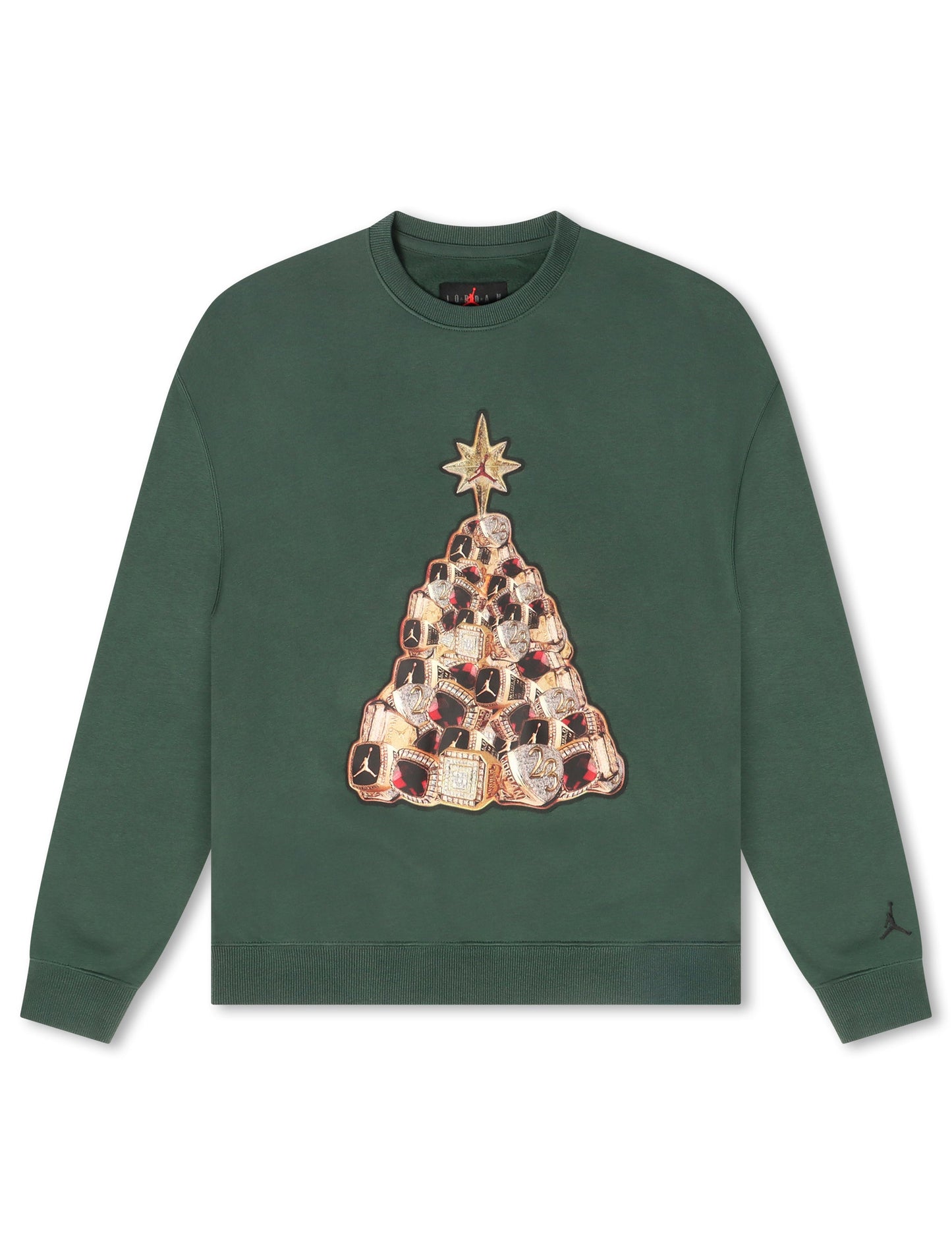 Air Jordan Mens Holiday Fleece Crewneck - Midnight Green