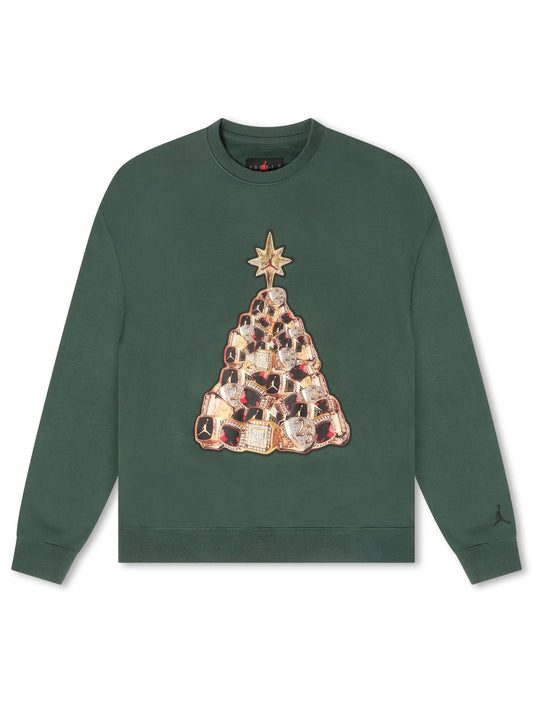 Air Jordan Mens Holiday Fleece Crewneck - Midnight Green