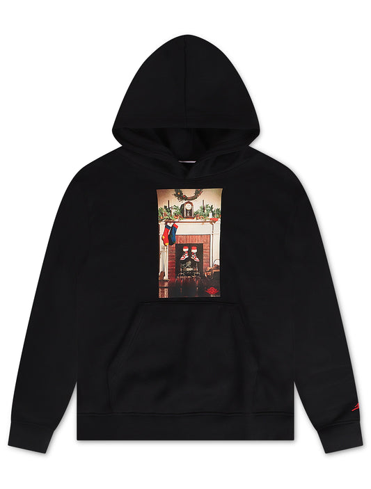 Air Jordan Mens Jumpman Chimney Hoodie - Black