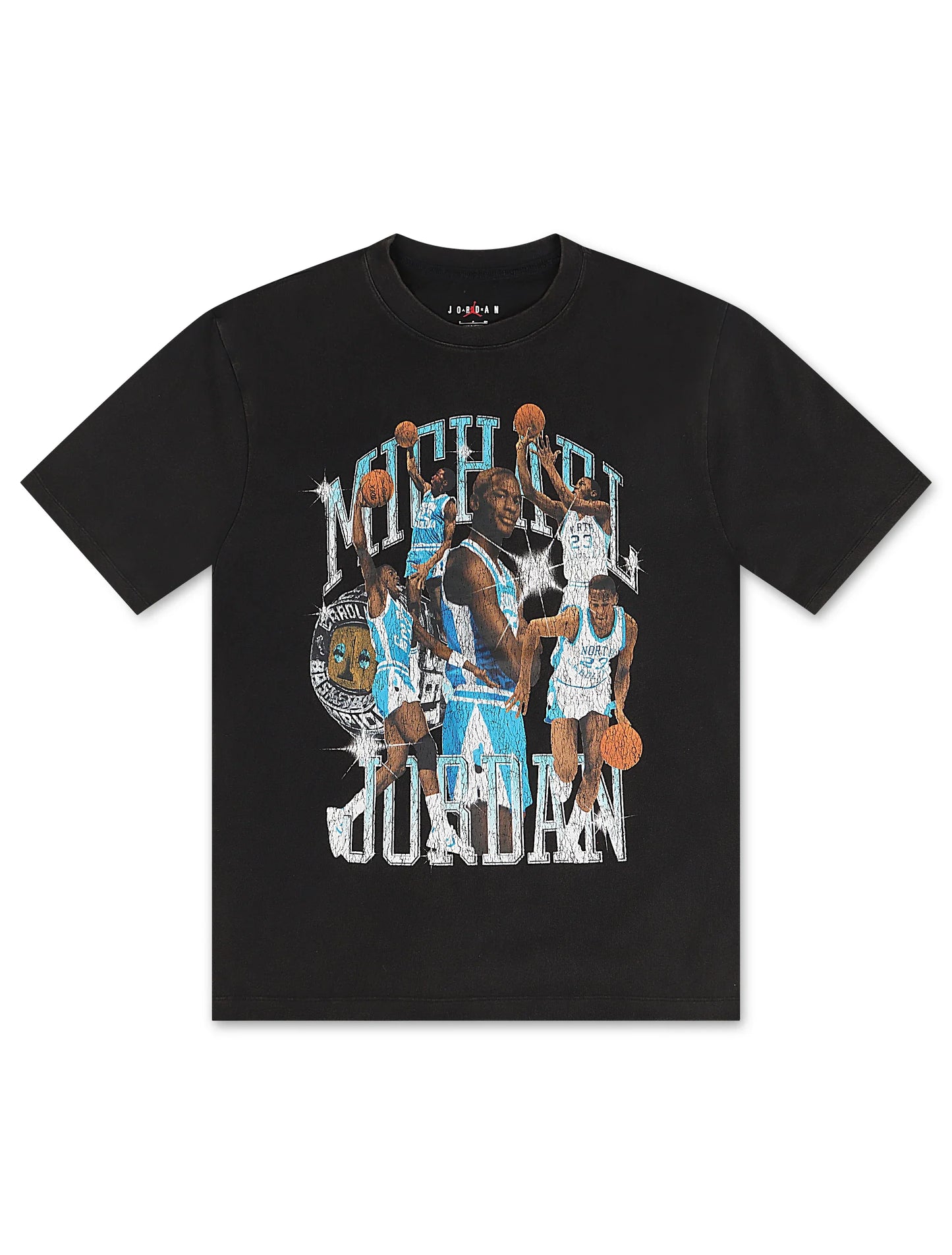Air Jordan Mens Flight Essentials Tee - Black/Dark Powder Blue