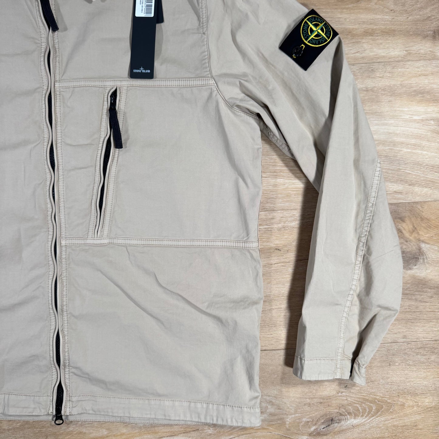 Stone Island Supima Cotton Twill Overshirt in Desert