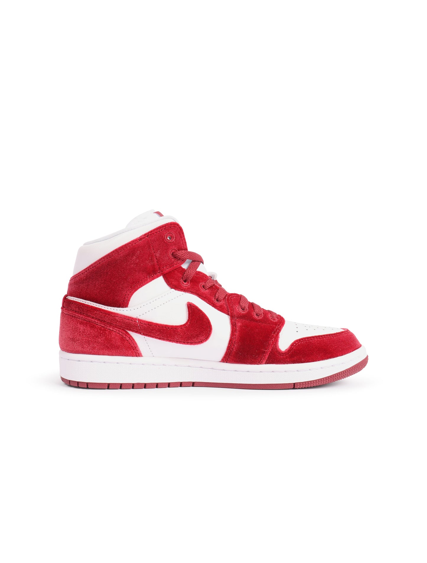 Air Jordan Womens 1 Mid SE - White/Team Red