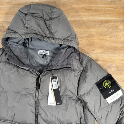 Stone Island Crinkle Reps NY Nylon Down Jacket in Cement