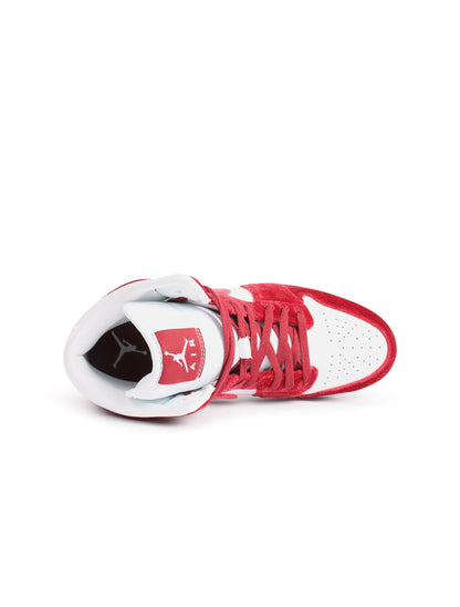 Air Jordan Womens 1 Mid SE - White/Team Red
