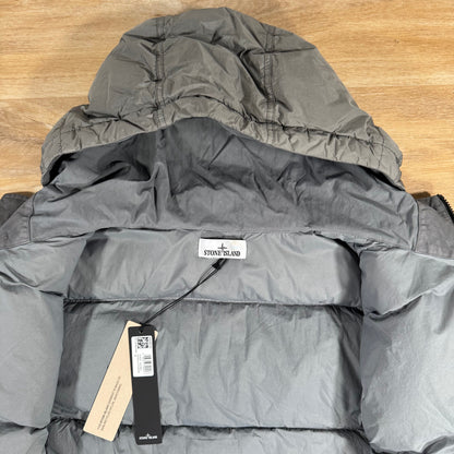 Stone Island Crinkle Reps NY Nylon Down Jacket in Cement