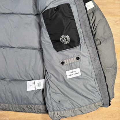 Stone Island Crinkle Reps NY Nylon Down Jacket in Cement