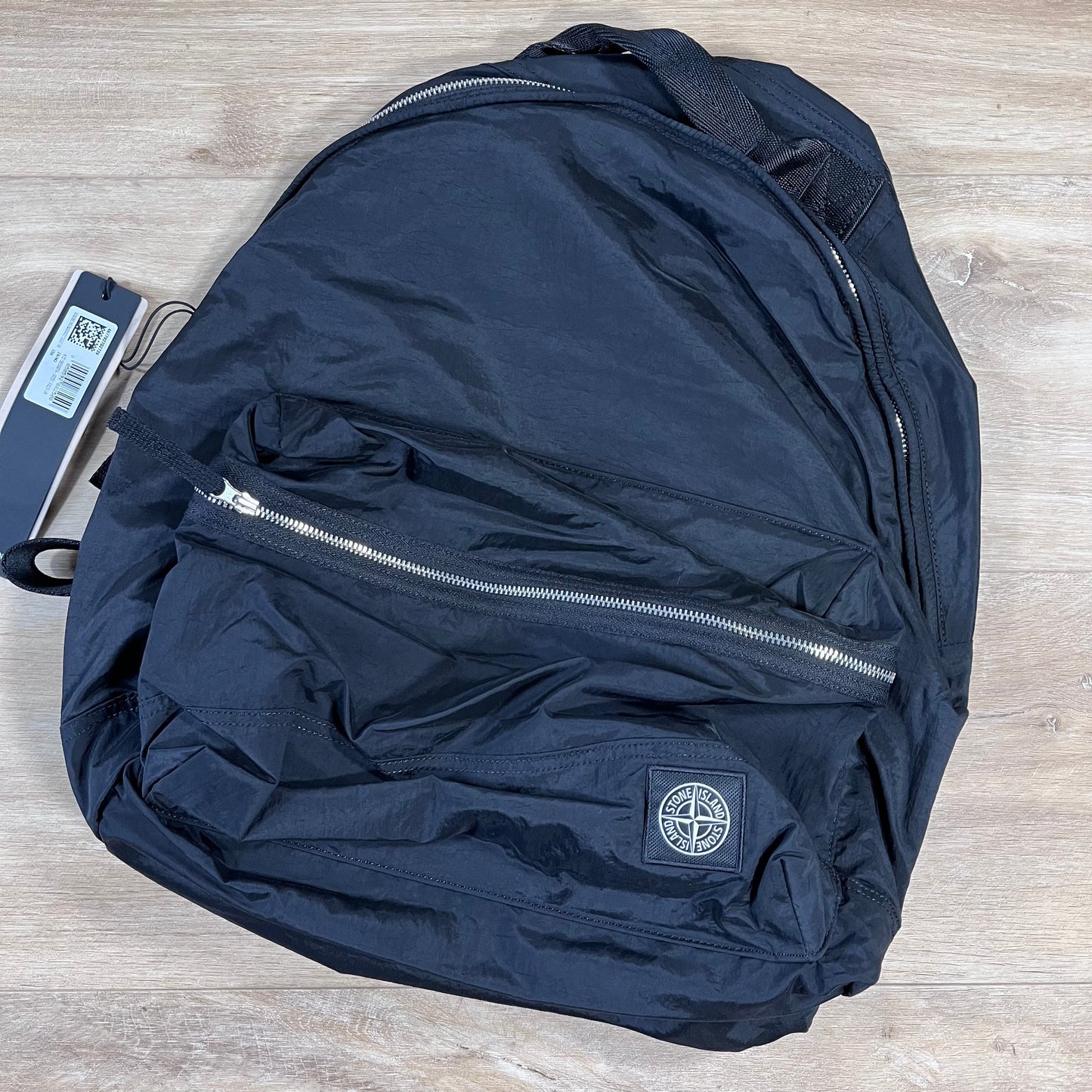 Stone Island Coated Nylon Metal Backpack in Black