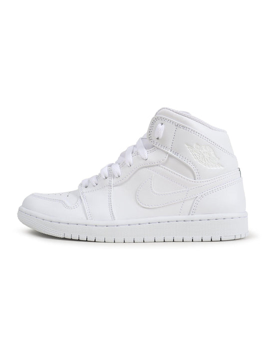 Air Jordan Mens 1 Mid - Triple White