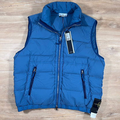 Stone Island Seamless Tunnel Nylon Down-TC Vest in Steel Blue