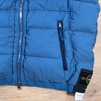 Stone Island Seamless Tunnel Nylon Down-TC Vest in Steel Blue