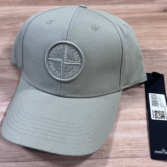 Stone Island Cotton Reps Baseball Cap in Sage Green