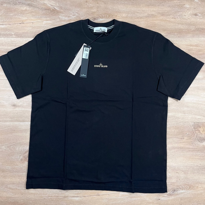 Stone Island 'Bleeding Numbers' Print T-Shirt in Black