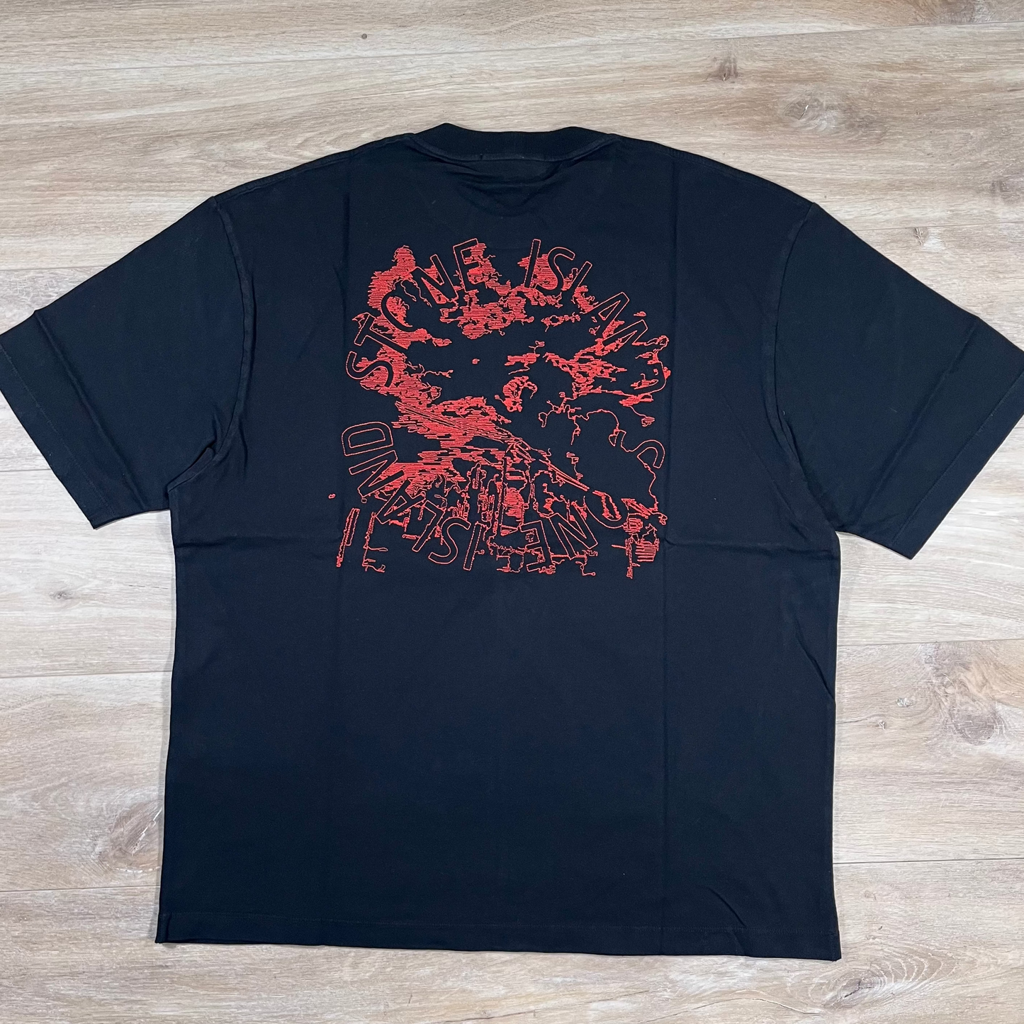 Stone Island 'Megacity Sky' Embroidery T-Shirt in Black