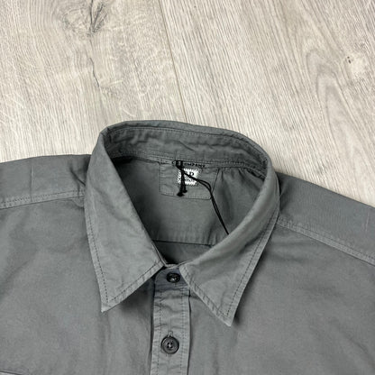 CP Company Button Overshirt - Smoked Pearl
