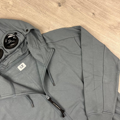CP Company Raised Fleece Goggle Hoodie - Stormy