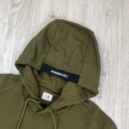 CP Company Raised Fleece Hoodie - Ivy Green