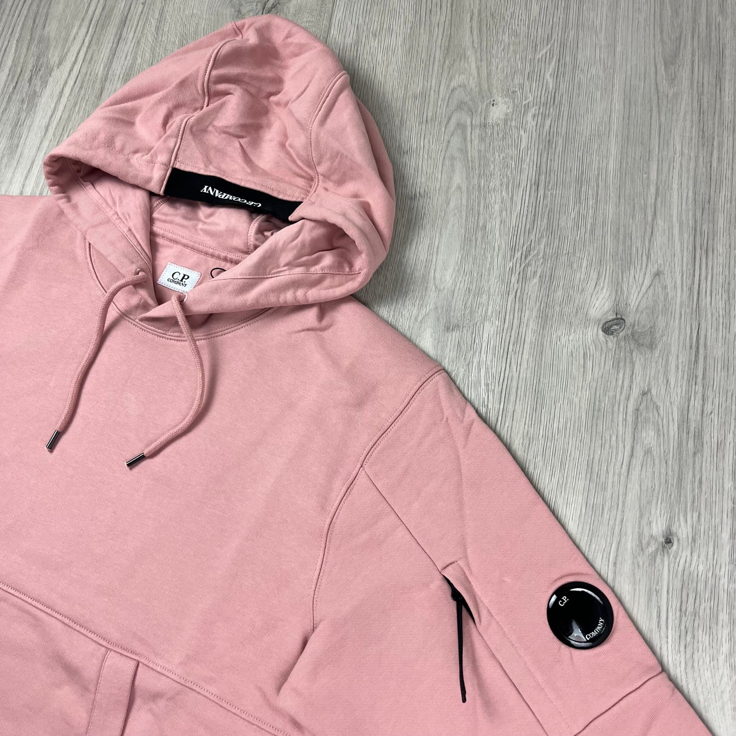 CP Company Raised Fleece Hoodie - Misty Rose