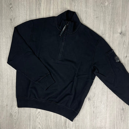CP Company Raised Fleece Zip Sweatshirt - Black