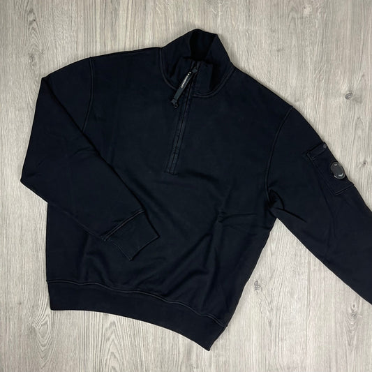CP Company Raised Fleece Zip Sweatshirt - Black