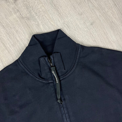 CP Company Raised Fleece Zip Sweatshirt - Navy