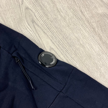 CP Company Raised Fleece Zip Hoodie - Navy
