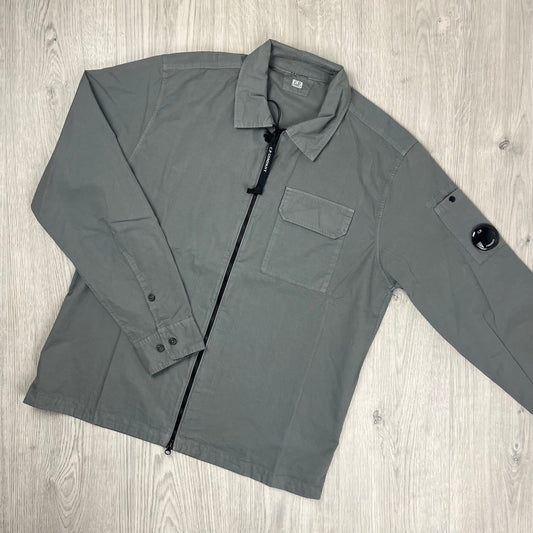 CP Company Zip Overshirt - Smoked Pearl