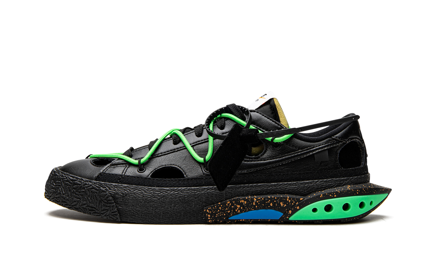 Blazer Low "Off-White - Black / Electro Green" DH7863 001