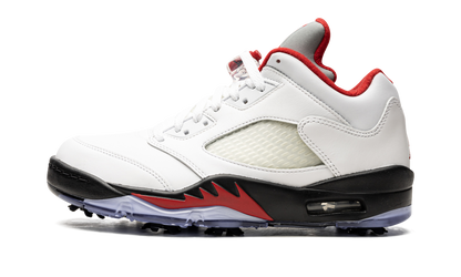 Air Jordan 5 Low Golf "Fire Red - Silver Tongue" CU4523 100