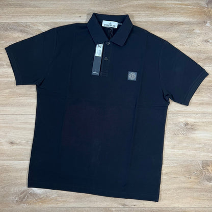 Stone Island Regular Fit Polo Shirt in Black