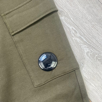 CP Company Raised Fleece Sweatpants - Ivy Green