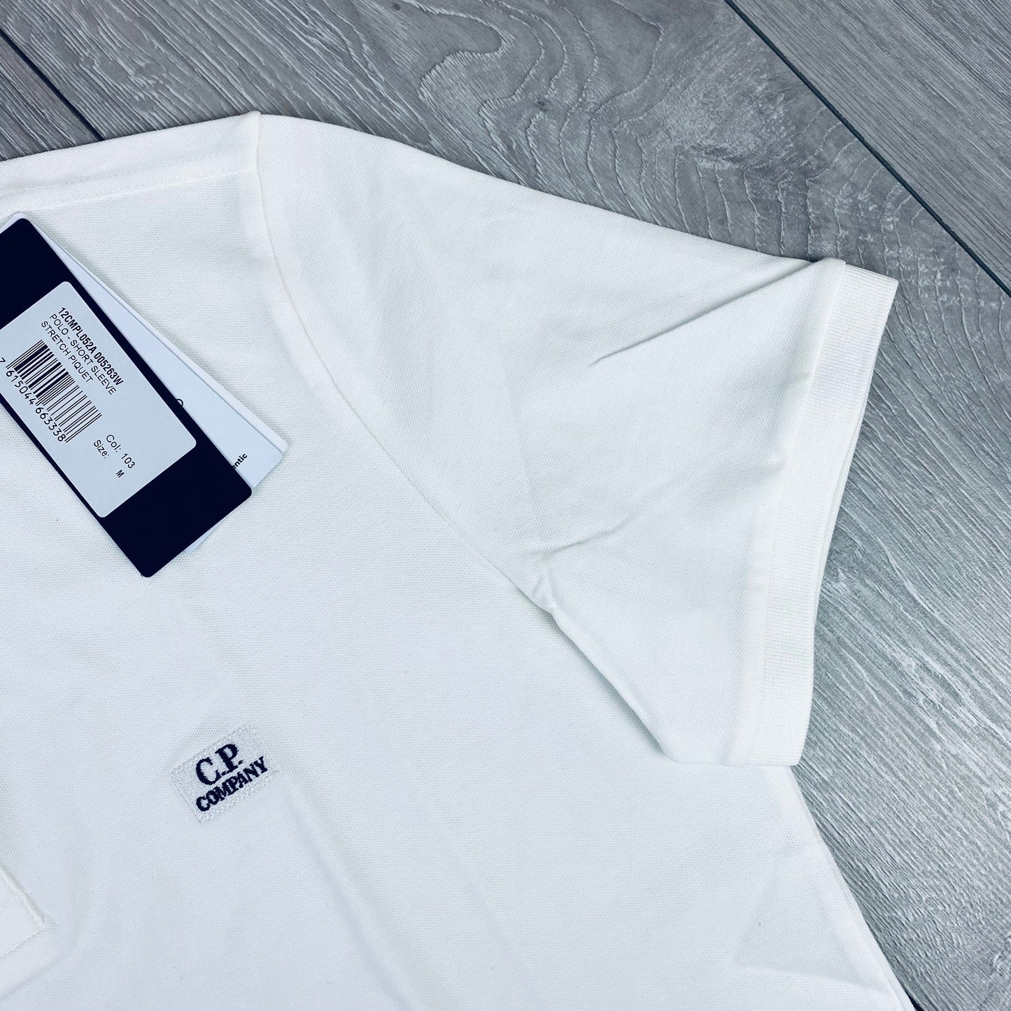 CP Company Piquet Polo Shirt - White
