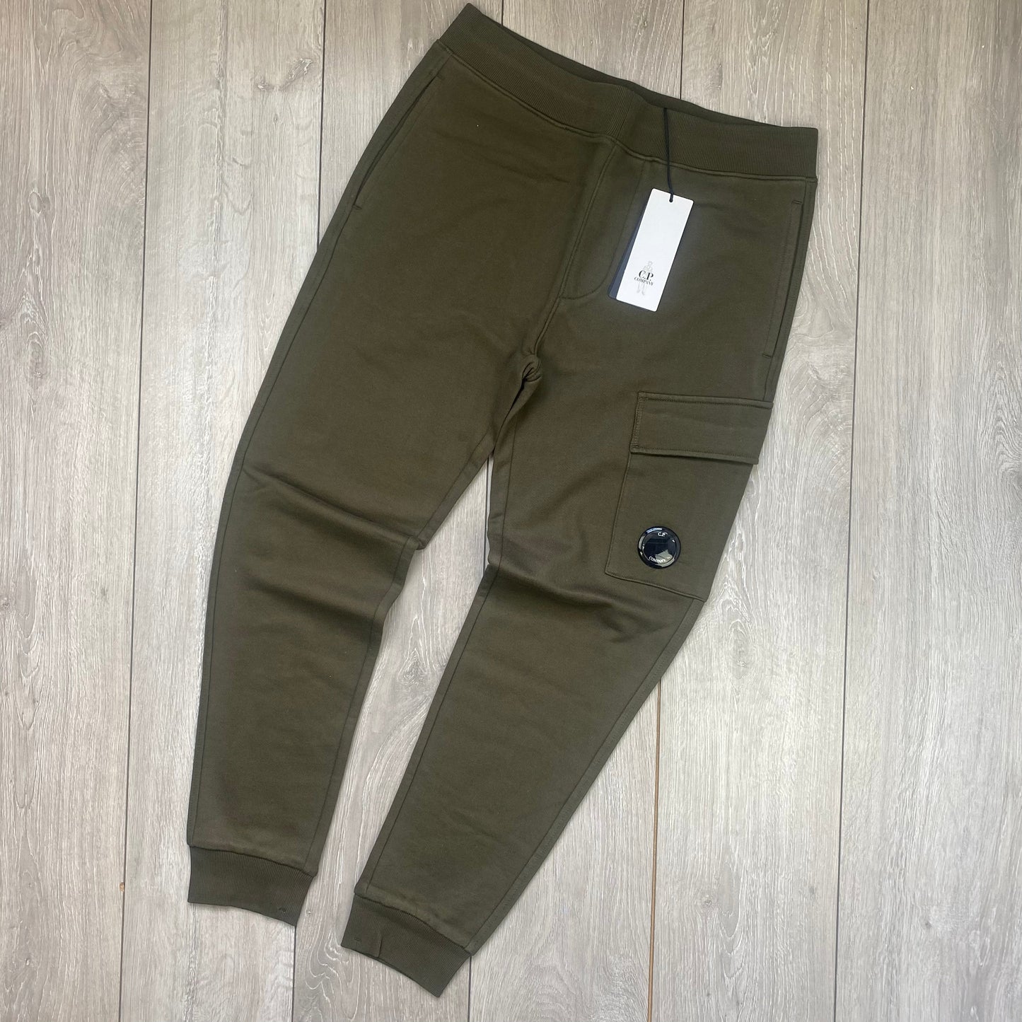 CP Company Raised Fleece Sweatpants - Ivy Green