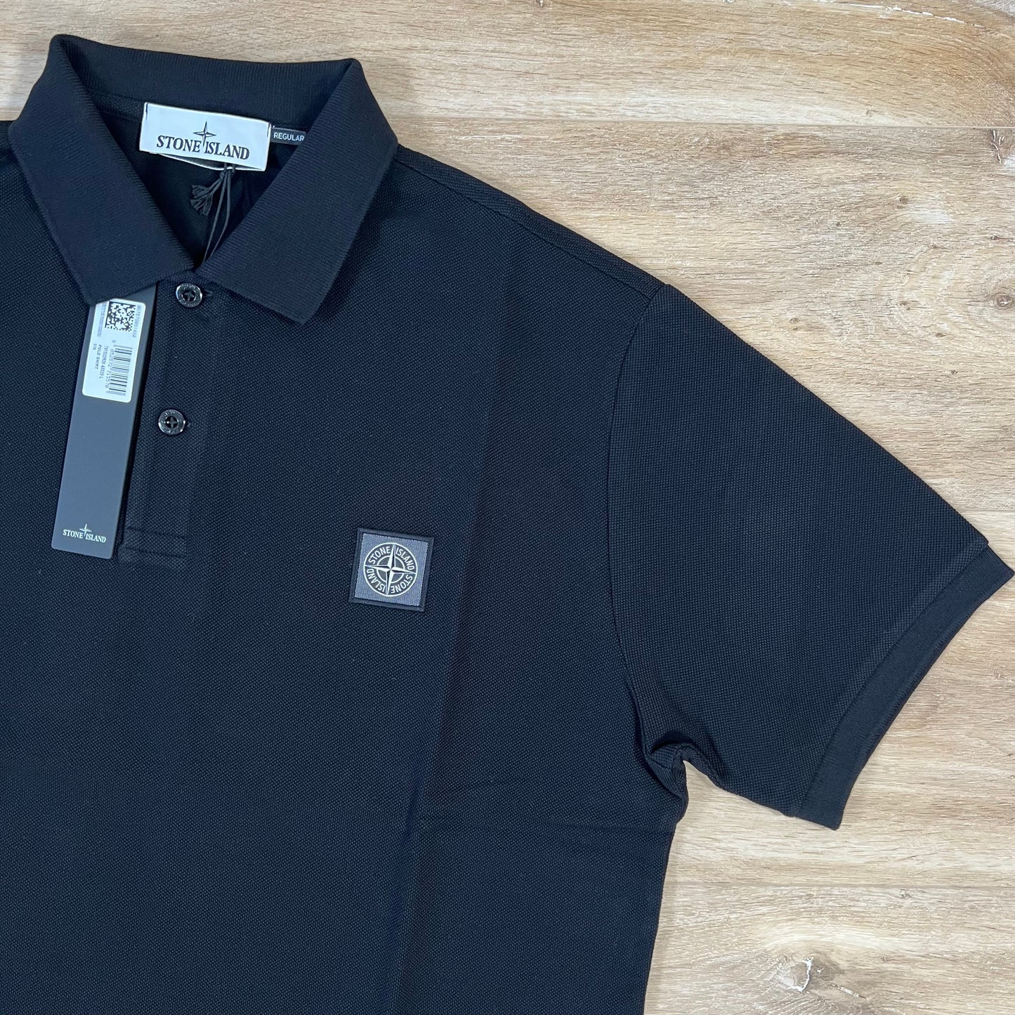 Stone Island Regular Fit Polo Shirt in Black