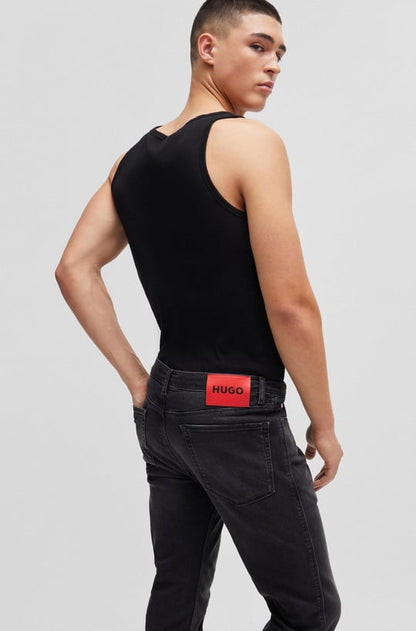 2026 New Hugo Boss Slim Fit 708 Jeans In Dark Grey