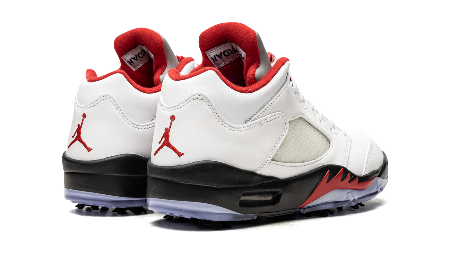 Air Jordan 5 Low Golf "Fire Red - Silver Tongue" CU4523 100